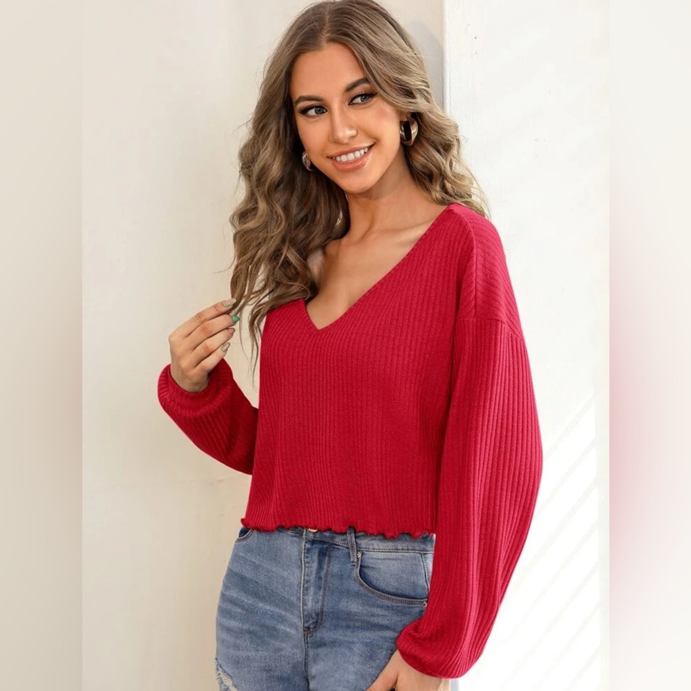Woman’s Crop Long Sleeve - Picture 3 of 4